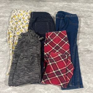 Bundle of 5 pants. 12-18 month